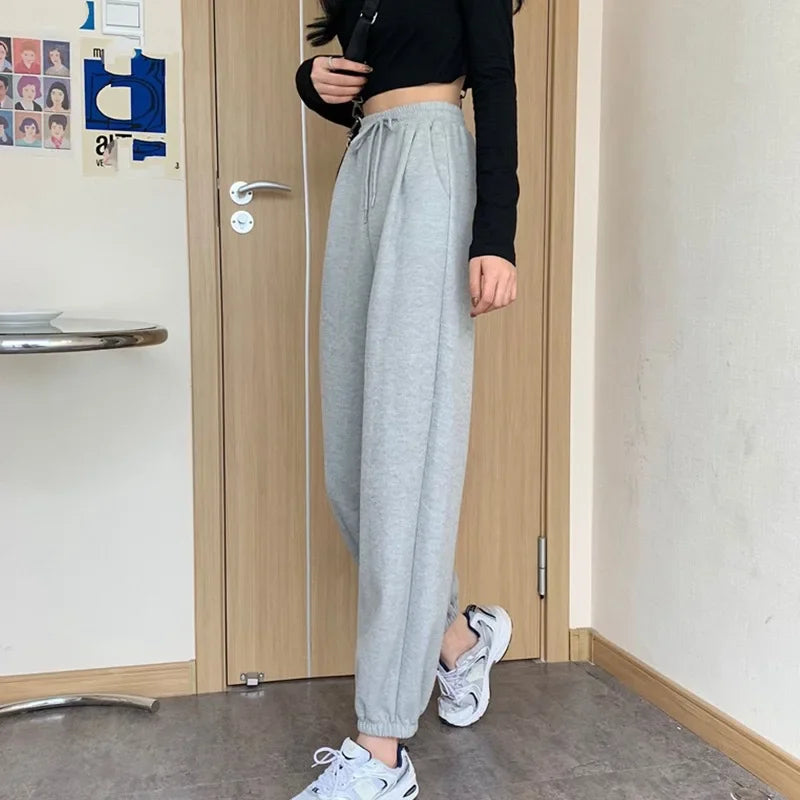 New Joggers Sports Hip Hop Running Pants Drawstring Women Lady Girls Sweatpants Comfortable Oversized Female Streetwear Trousers