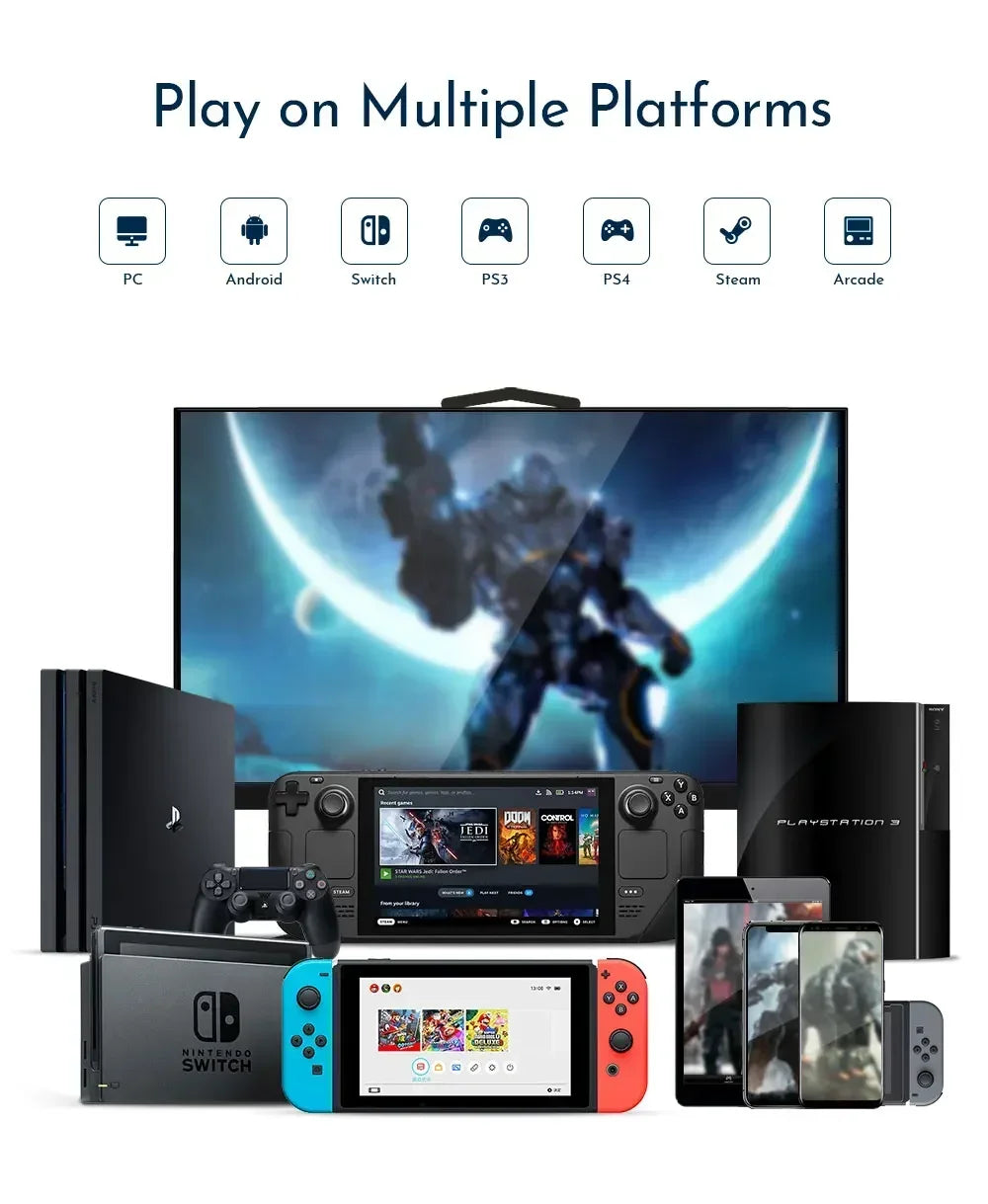 RGB Arcade Hitbox Keyboard Arcade Fightstick Controller For PS4/PS5/Switch Arcade Hitbox For XBox/Switch/Steam Arcade Fighting