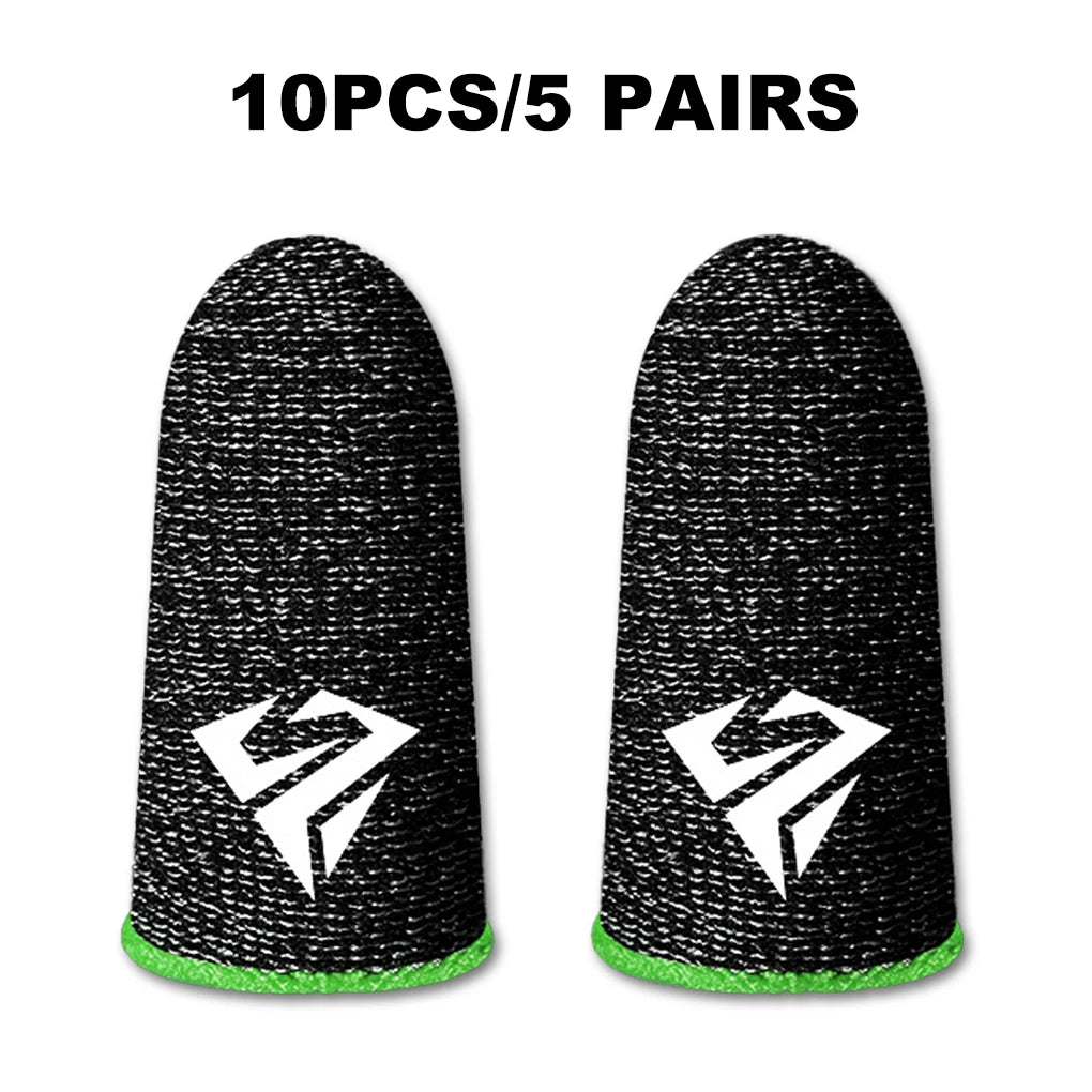 10PCS Mobile Phone Gaming Fingertip Sleeves Sweat-Proof Finger Cover Game Non-slip Touch Screen Thumb Fingertip Sleeves