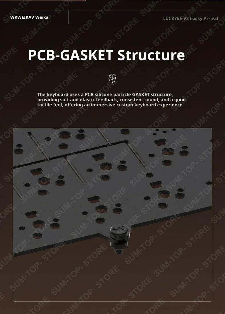 Weikav Lucky65 V3 Lucky65 V2 NUT65 Wireless Aluminum Mechanical Keyboard Kit 60% Bluetooth 2.4G Wired RGB Hotswap Gamer Keyboard