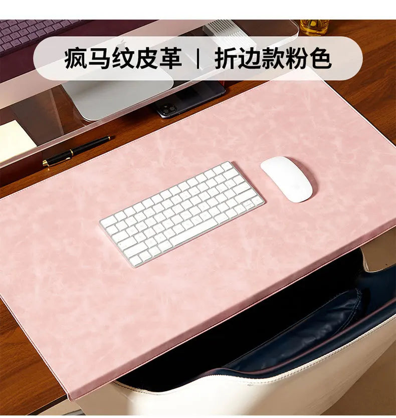 Folding Big Mouse Pad Elbow Guard Wrist guard PU Laptop Non-slip Easy To Clean Keyboard Mats Office Desk Mat Gaming mousepad