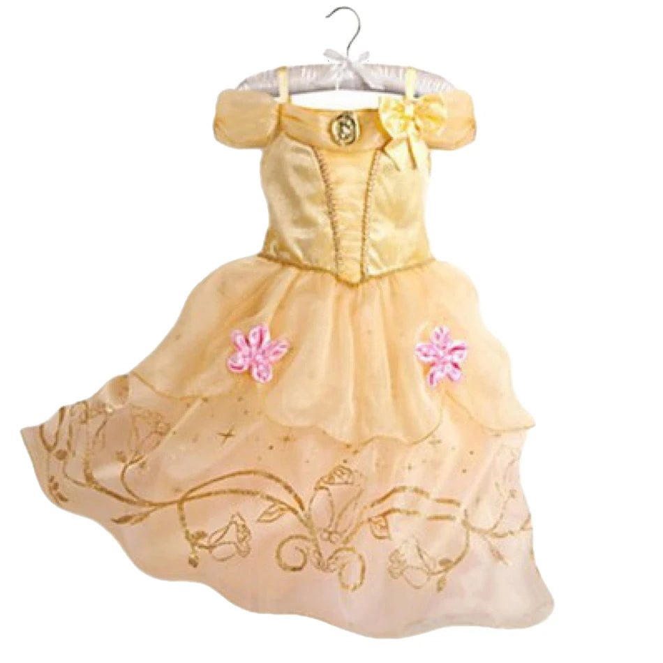 Summer Princess Costume Party Fancy Flower Vestido New 2025 Christmas Birthday Carnival Dress Up Rapunzal Belle Disguise Frock
