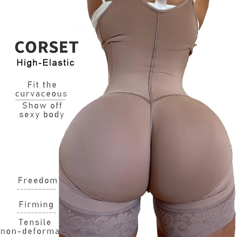 AfruliA High Compression Shapewear Tummy Control Full Body Shapers Waist Trainer Bodysuits Butt Lifter Fajas Colombianas Girdles