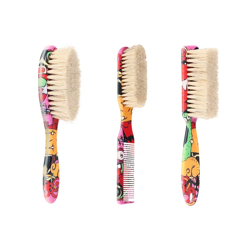 3 Pieces Portable Barber Fade Brush Set Barber Blade Cleaning Brush Clipper Brush Hair Styling Brush for Men Salon Hair Cutting