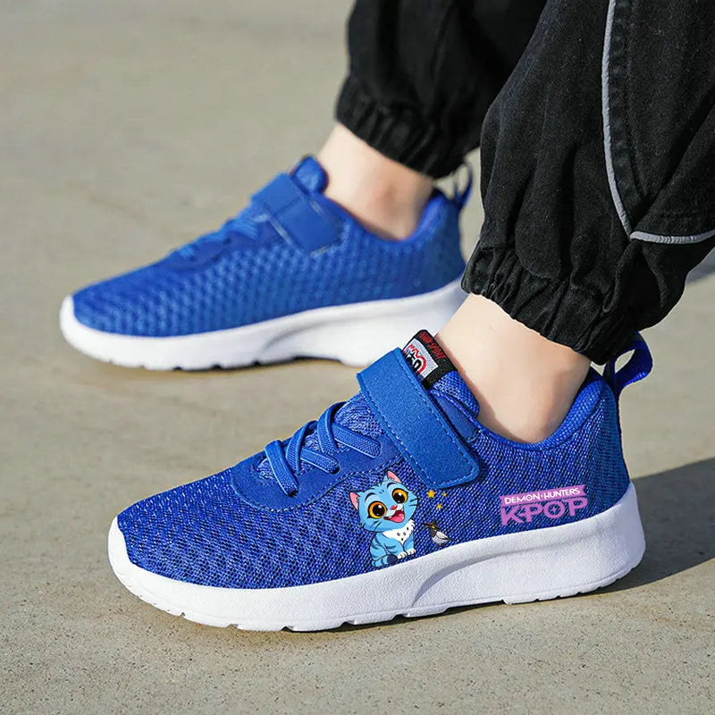 New KPop Demon Hunters Children's Sneakers Mesh Casual Sport Basketball Shoes Girls Gift Kids Shoes Student Outdoor Shoes 28-40