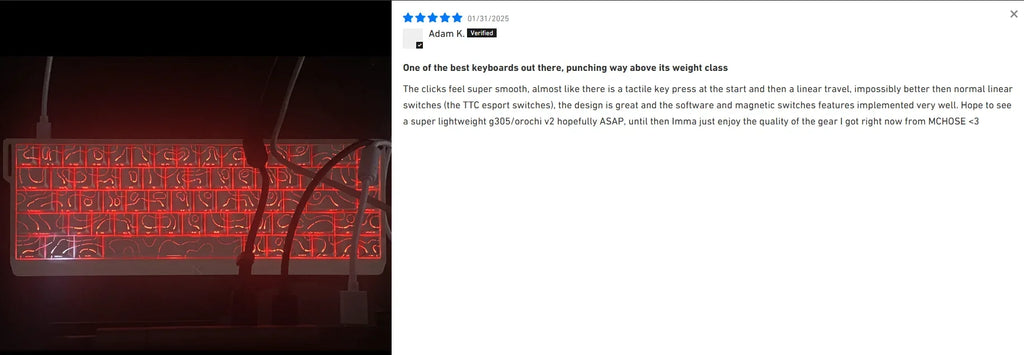 MCHOSE ACE68 Magnetic Keyboard 0.125ms 128K Sampling Rate Wired Mechanical ACE60 Pro for Gaming 0.01mm RapidTrigg 8000Hz SOCD/Rs