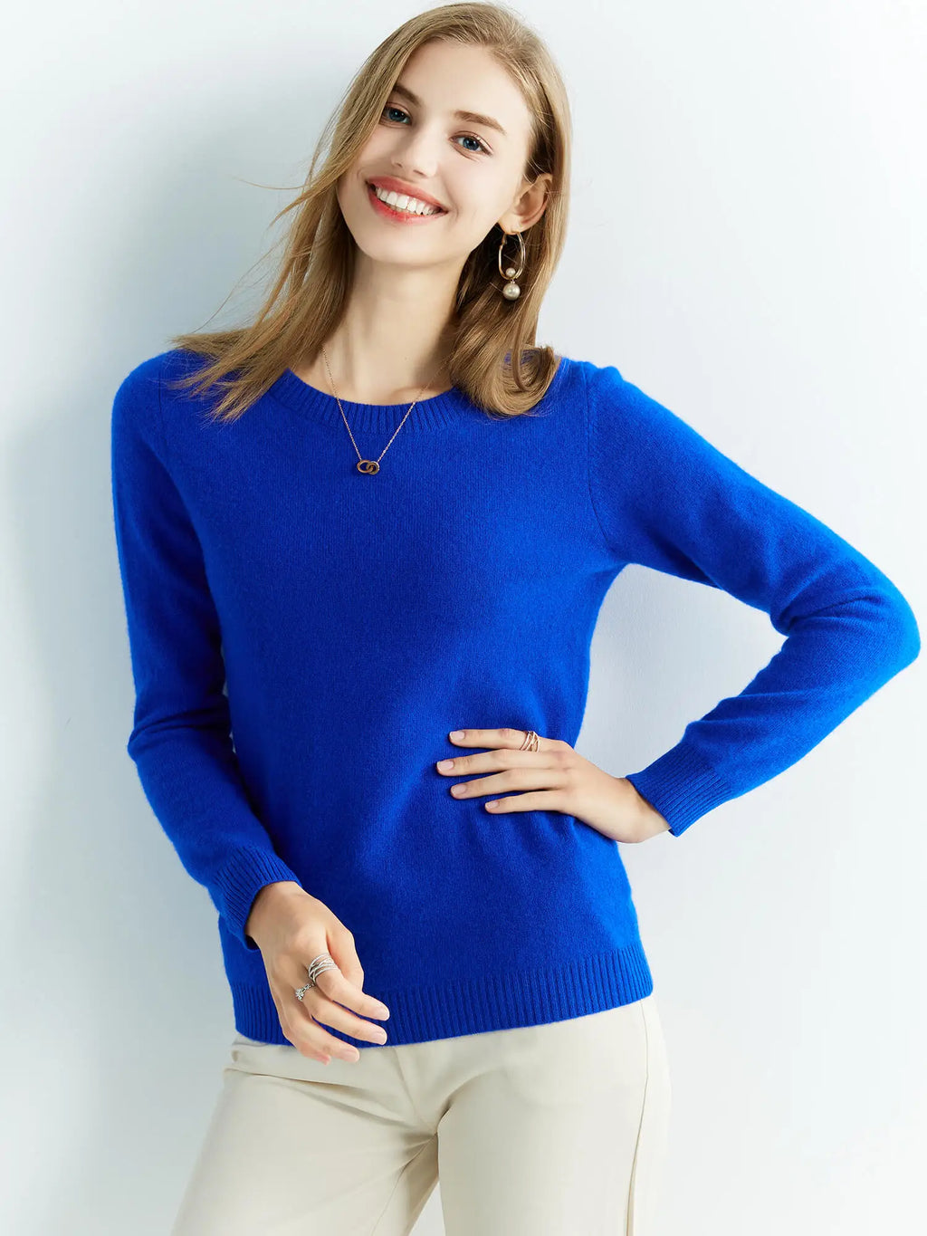 Knitwears Wool Sweaters 100% Merino Wool Knitted Cashmere Sweater Women Spring O-Neck Knit Pullovers Jumpers Clothing Top Female