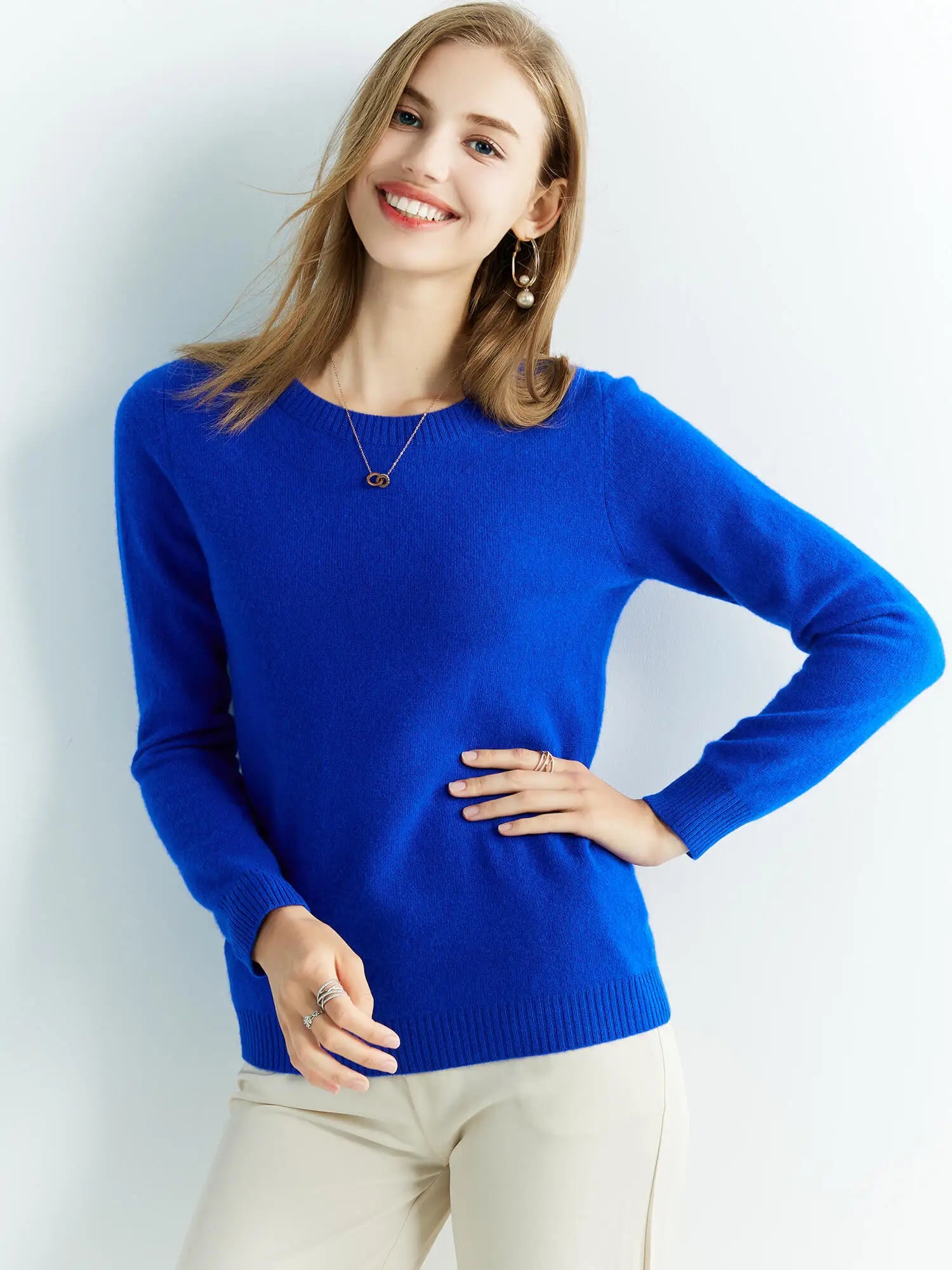 Knitwears Wool Sweaters 100% Merino Wool Knitted Cashmere Sweater Women Spring O-Neck Knit Pullovers Jumpers Clothing Top Female