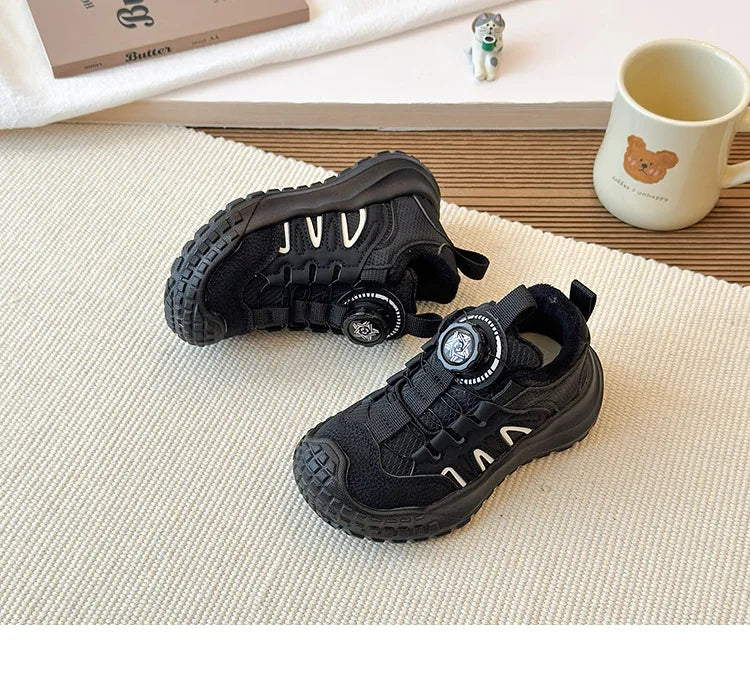 Children's Casual Cotton Shoes 2025 Autumn Winter New Boys Girls Retro Sports Shoes Kids Non-Slip Warm Plush Fashion Sneakers