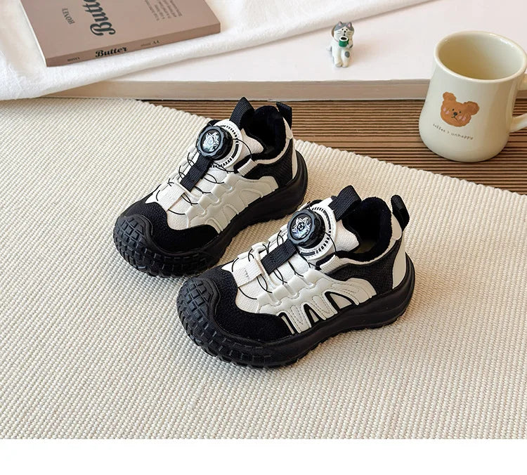 Children's Casual Cotton Shoes 2025 Autumn Winter New Boys Girls Retro Sports Shoes Kids Non-Slip Warm Plush Fashion Sneakers