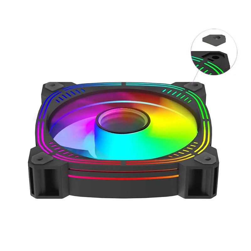 TEUCER Prism-2 1PCS/3PCS ARGB Case Fan, 120mm PWM 800-1600RPM 5V 3Pin RGB Gaming PC Cooling Fan