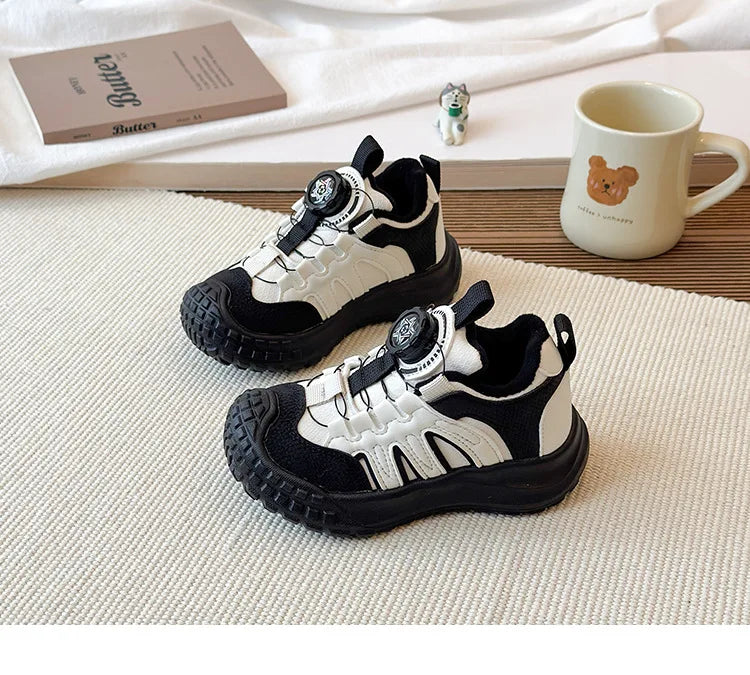 Children's Casual Cotton Shoes 2025 Autumn Winter New Boys Girls Retro Sports Shoes Kids Non-Slip Warm Plush Fashion Sneakers