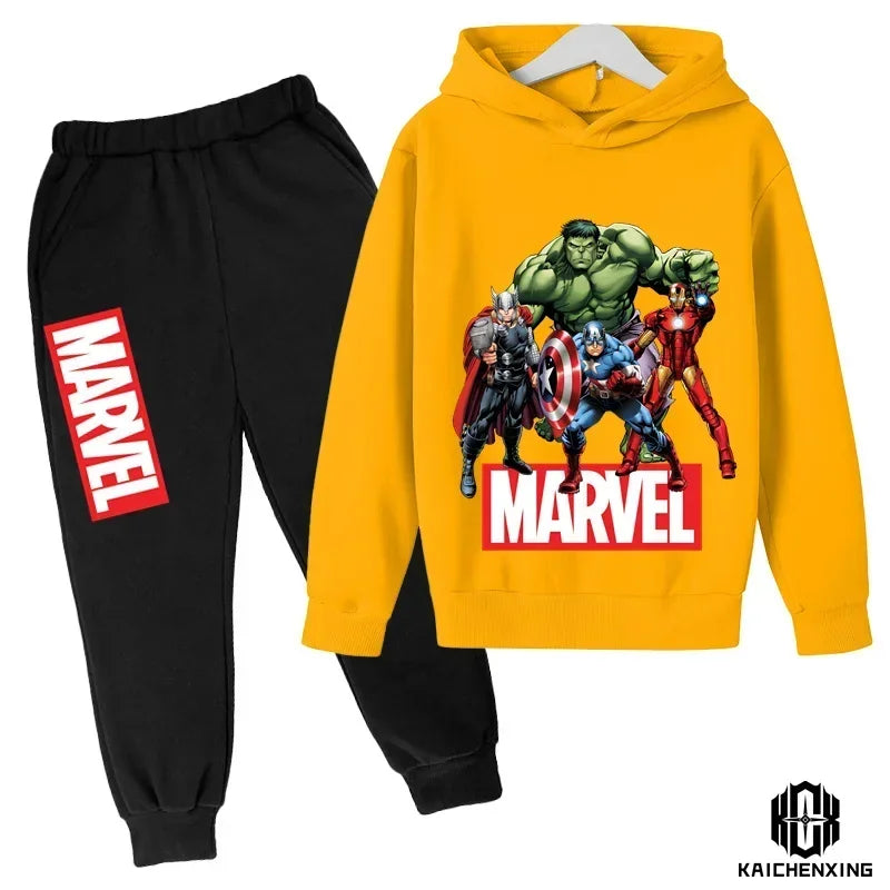 Hulk Hoodies Kids Tracksuits Boy Girl Spring autumn winter Sweatshirt Clothes Set Marvel- Super heros Hooded Pants Suit Children