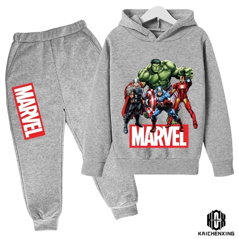 Hulk Hoodies Kids Tracksuits Boy Girl Spring autumn winter Sweatshirt Clothes Set Marvel- Super heros Hooded Pants Suit Children