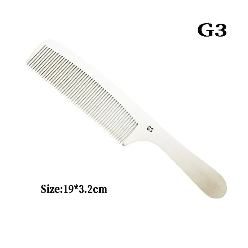 Stainless Steel Silver Metal Barber Comb Professional Hairdressing Salon Combs Detangling Hair Cutting Tools For Men And Women
