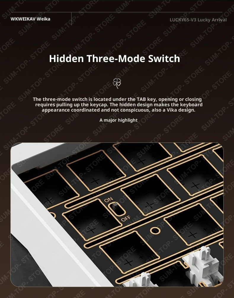 Weikav Lucky65 V3 Lucky65 V2 NUT65 Wireless Aluminum Mechanical Keyboard Kit 60% Bluetooth 2.4G Wired RGB Hotswap Gamer Keyboard