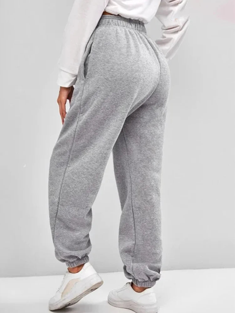 Comfortable High Waist Sweatpants for Women Stretchy and Soft Everyday Pants with Elastic Waistband