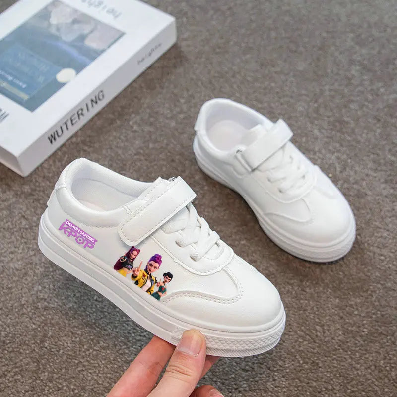 KPop Demon Hunters Children's Sneakers Girls Casual Shoes Autumn Rumi Mira Zoey Kids Cartoon Cute Toddler Student Running Shoes