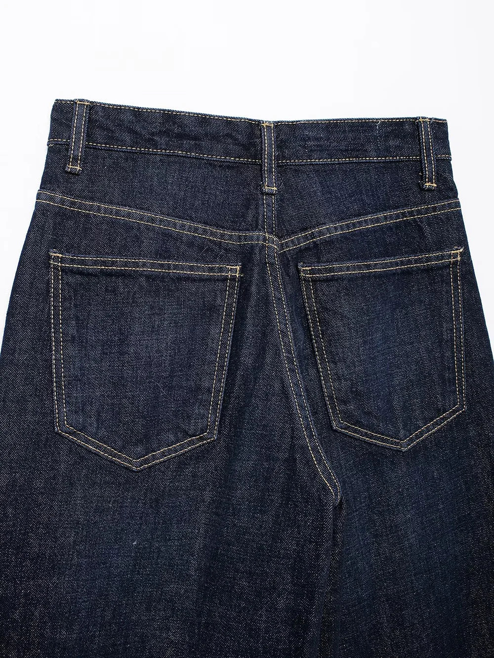 Women's Basic Hundred Jeans New Fashion Asymmetric Design High Waist Wide Leg Trousers Casual Women's Straight Leg Jeans