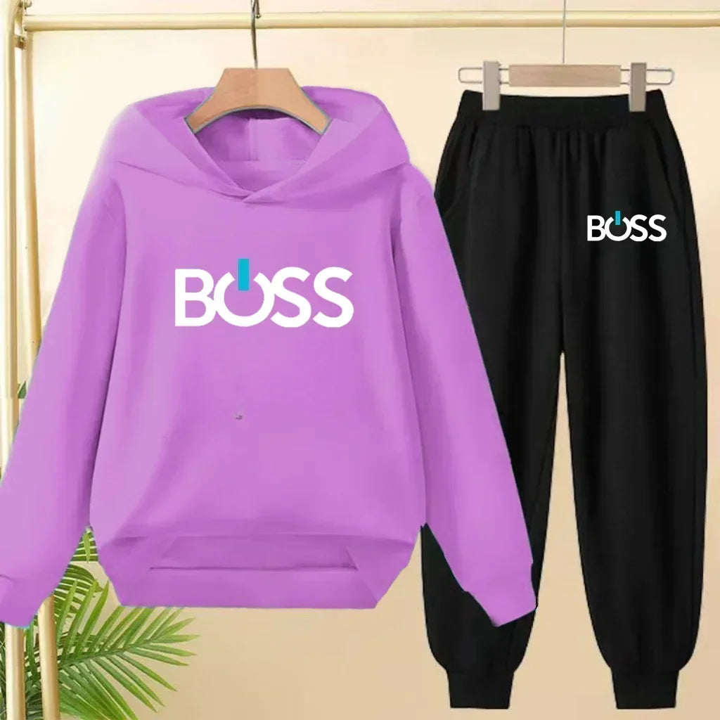 Spring Autumn Children Clothes Leisure Letter Print 2pcs Hoodie+Pants Tracksuits 3-13 Years Boys Girls Outfits Streetwears