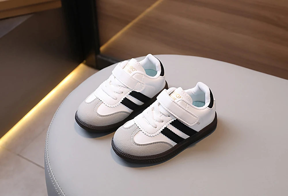 Fashion Sport Shoes For Children PU Leather Ergonomics Kids Sneakers Soft-soled Children's Sneakers Boy's Girl's Tennis Shoes