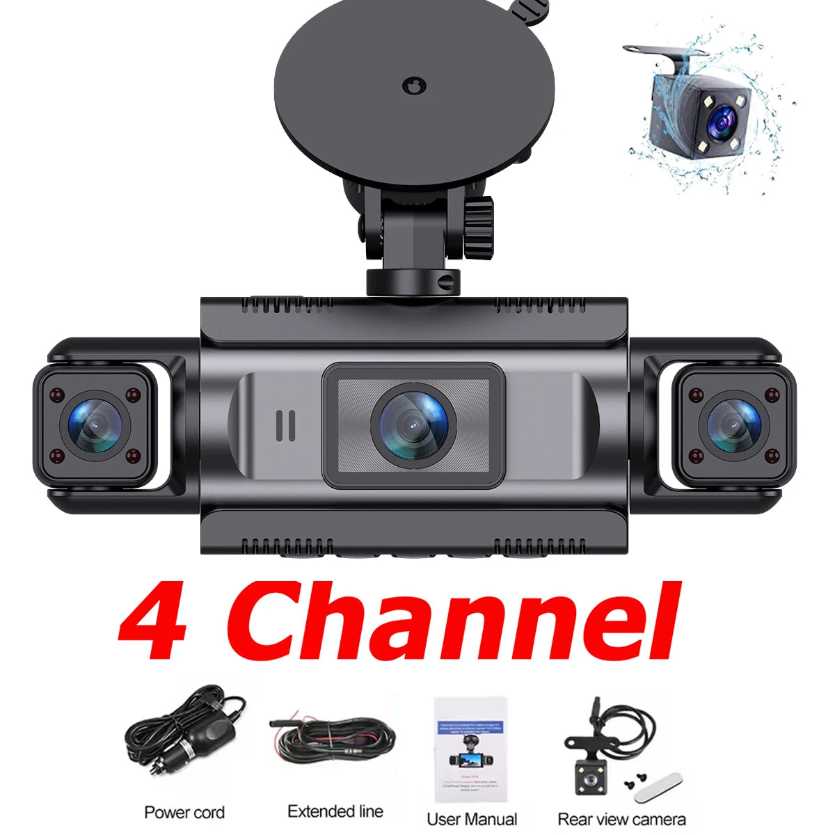 4 Channel Dash Cam wifi dashcam for car dvr Video Recorder Night Vision 24H Parking Monitor Black Box 360° Car Recording Camera