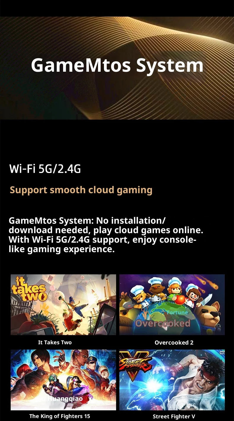 2025 New E5ultra Handheld Game Console With Dual Systems 6+128 Running Memory Cloud Gaming 5-Inch Ips Hall Joystick Game Console