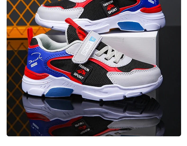 Kid Sneakers Sport Shoes for Boys Girls Fashion Children Breathable Mesh Comfort Casual Non-Slip Outdoor Running Shoes