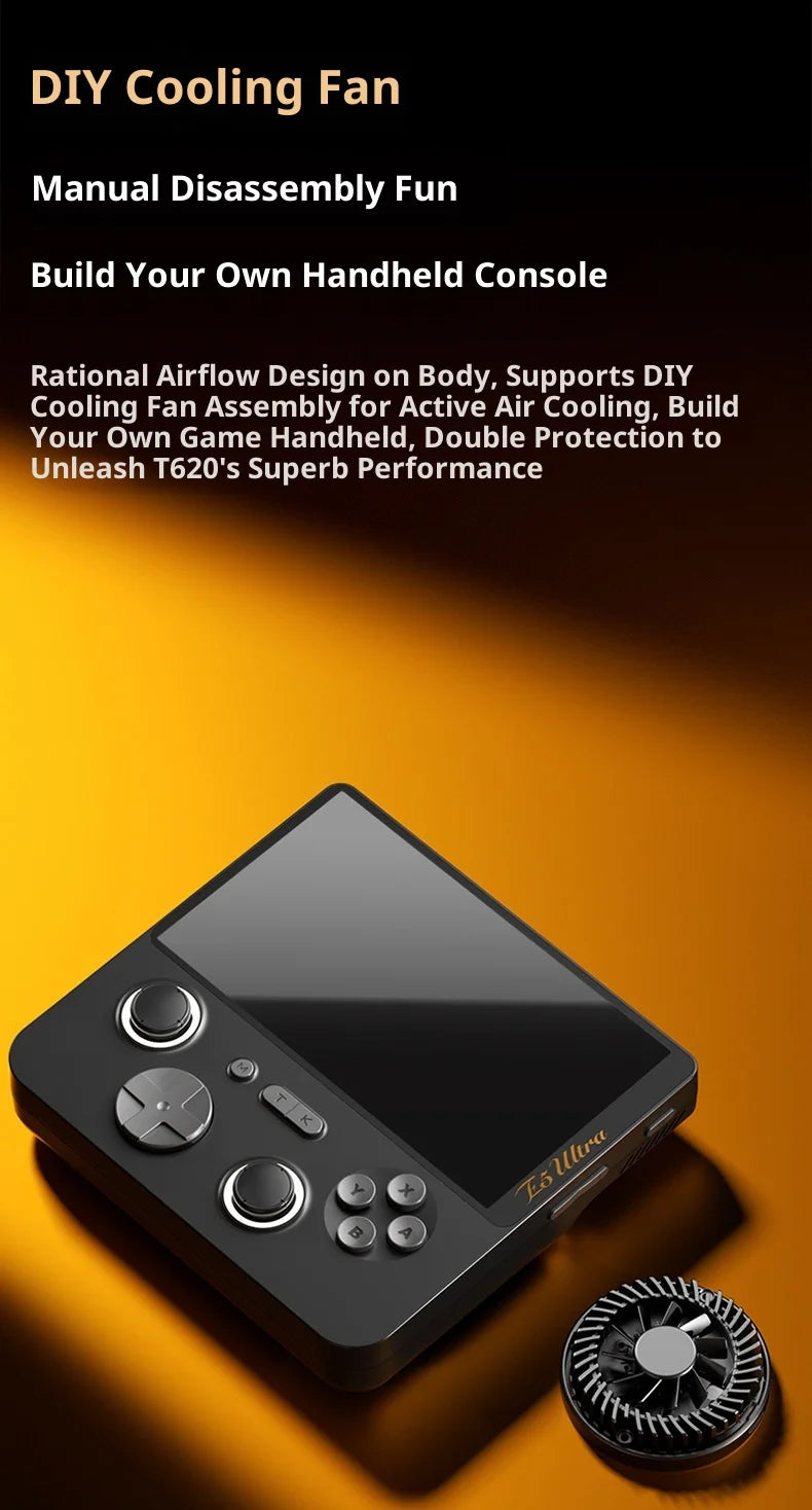 2025 New E5ultra Handheld Game Console With Dual Systems 6+128 Running Memory Cloud Gaming 5-Inch Ips Hall Joystick Game Console