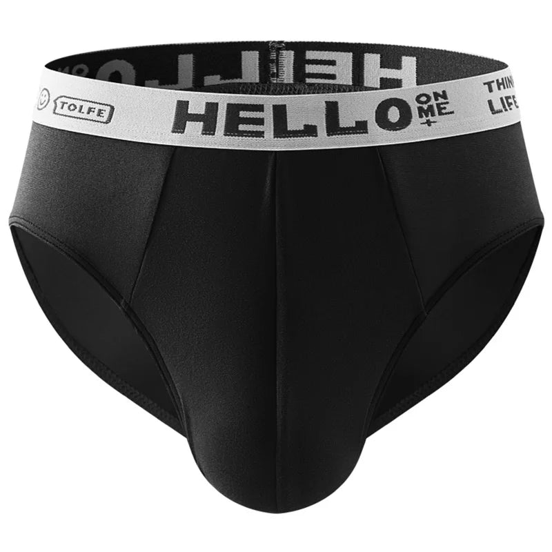 7-Pack Men's Milk Silk Briefs - “HELLO” Waistband, Colorful Set