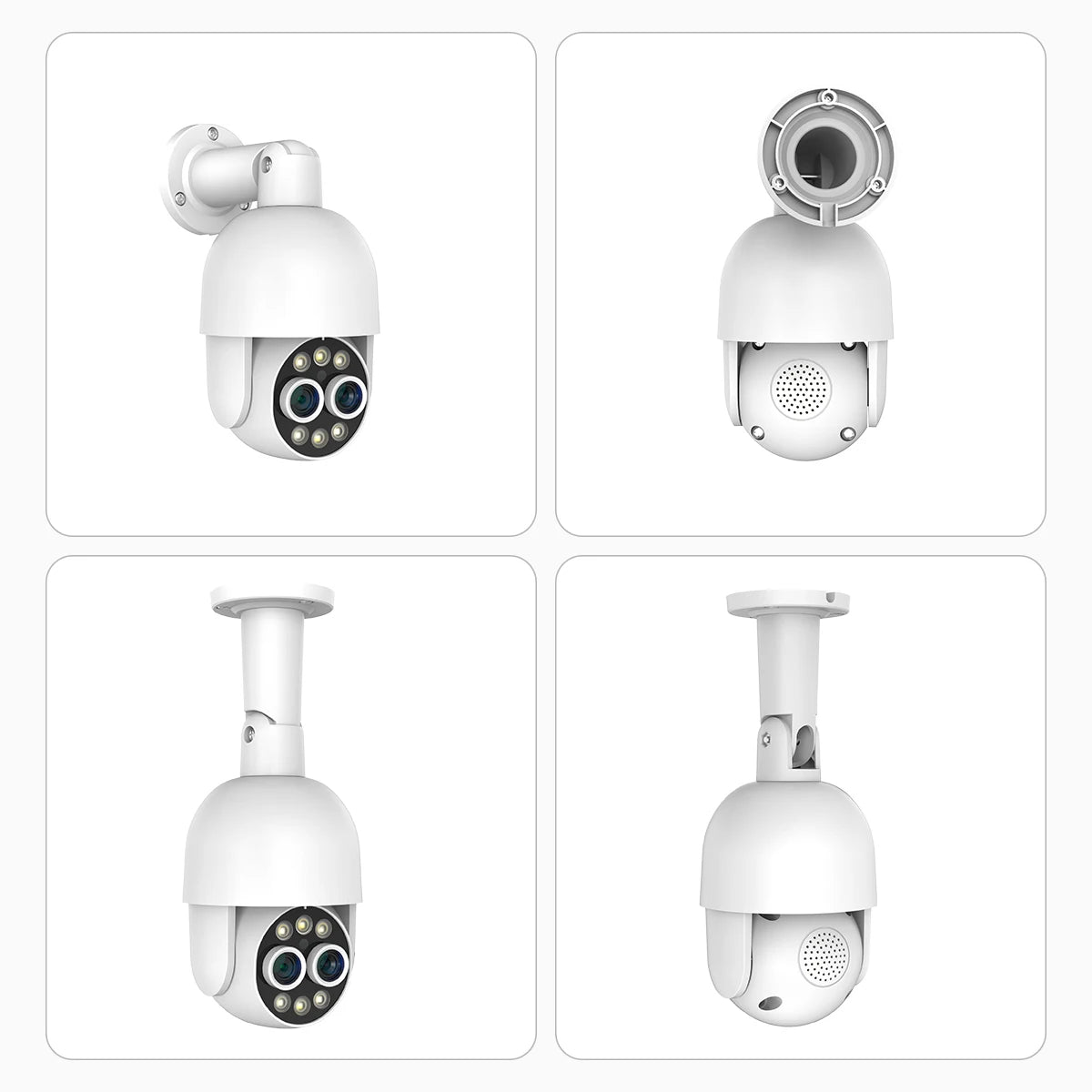 Techage HD 8MP POE IP Camera Outdoor Audio Dual Lens CCTV Video Smart AI Security Camera PTZ Security Surveillance System NVR