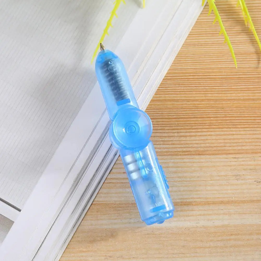 LED Pen Ball Pen Fidget Spinner Hand Top Glow In Dark Light EDC Stress Relief Toys Kids Toy Gift Office School Supplie
