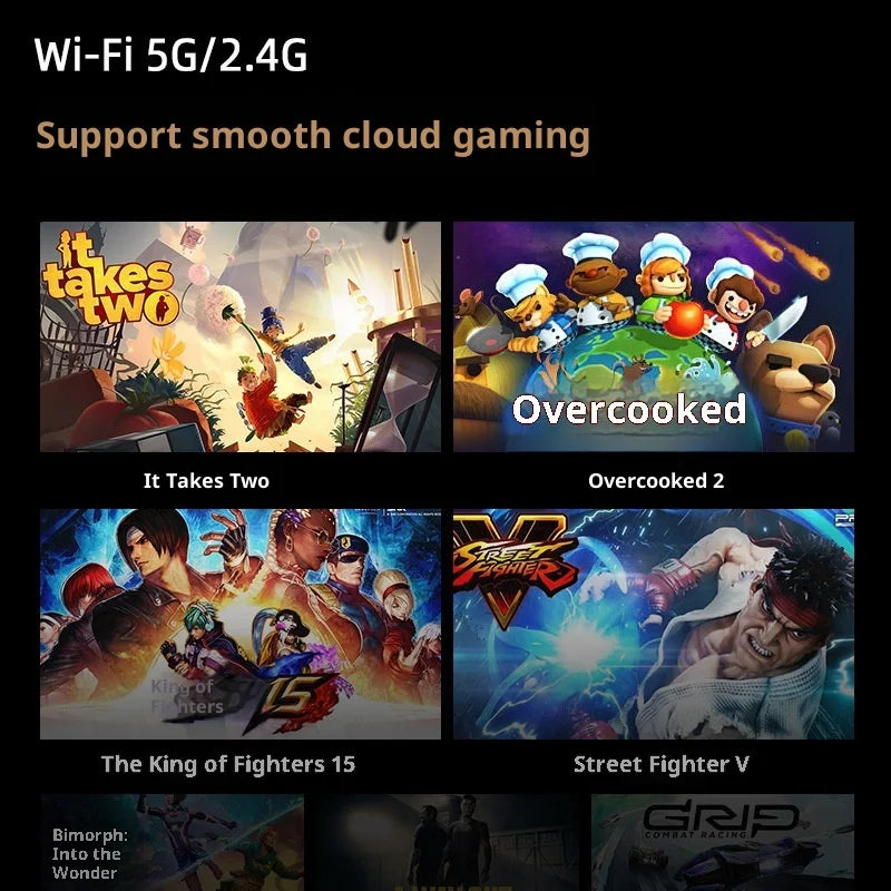 2025 New E5ultra Handheld Game Console With Dual Systems 6+128 Running Memory Cloud Gaming 5-Inch Ips Hall Joystick Game Console