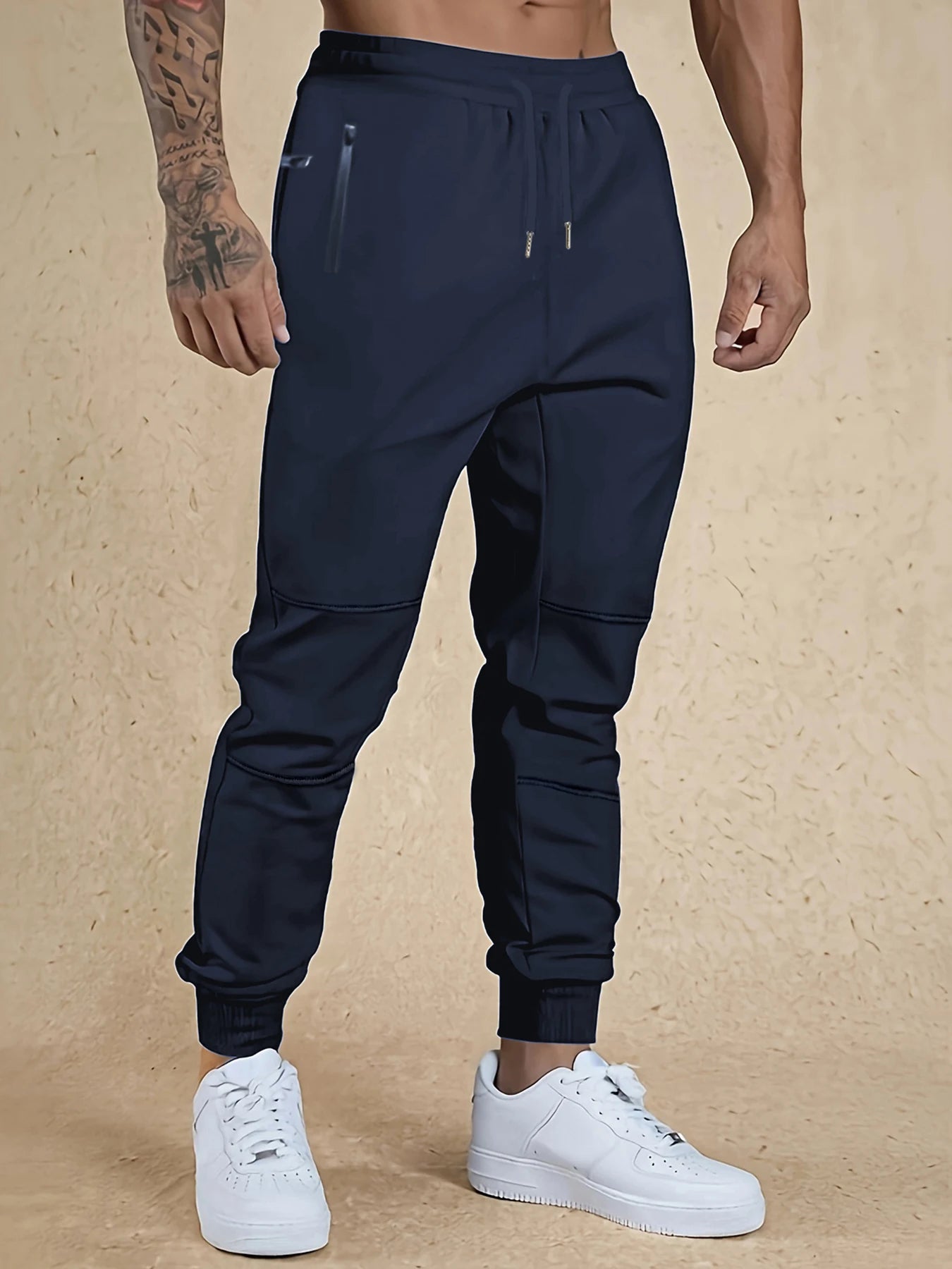 Spring and Autumn Trousers, Sports Trousers, Casual Pants, Men's Bottoms, Casual Trousers, Simple Solid Color, Loose and Comfortable