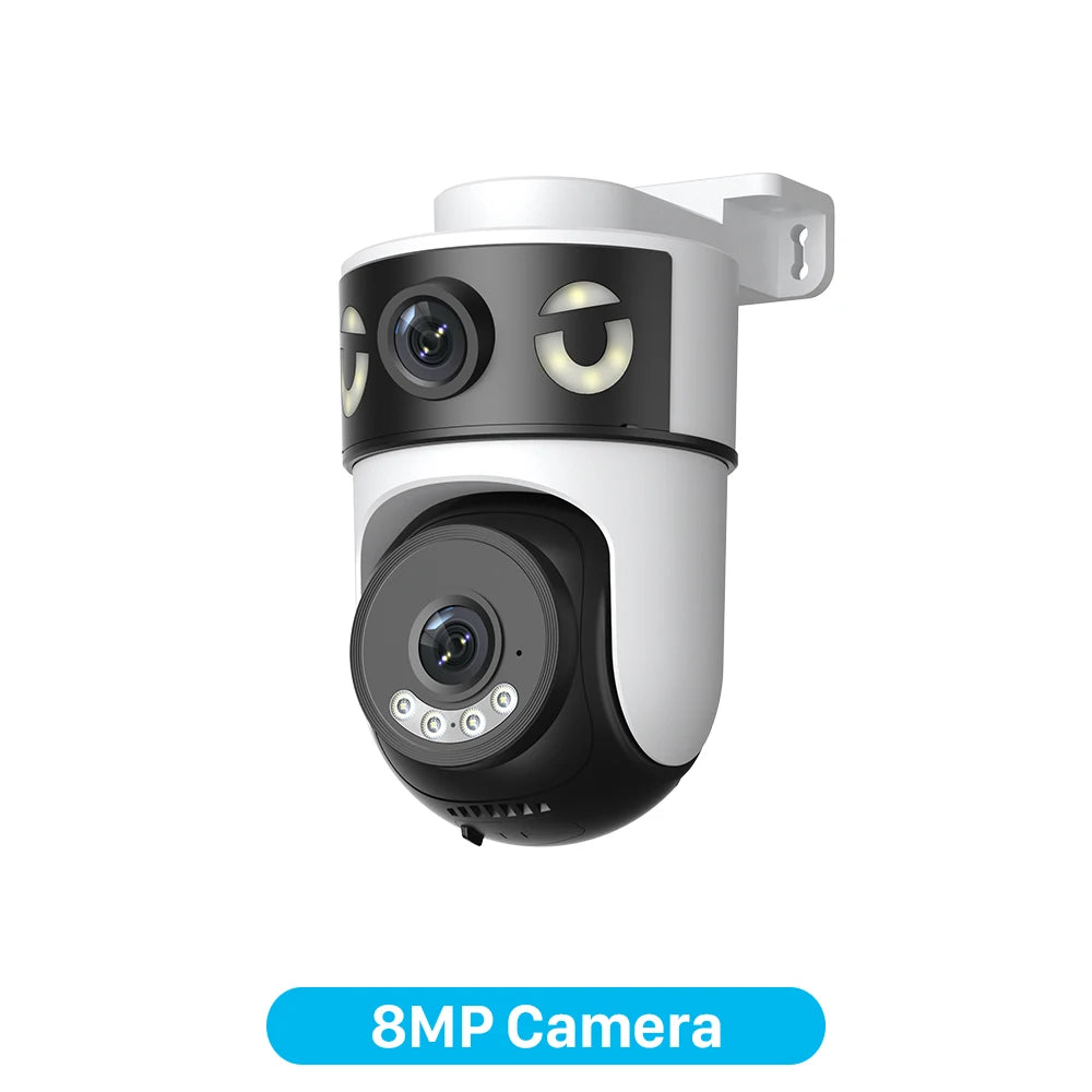 Outdoor 5K 10MP PTZ WiFi Camera Dual 2.4G+5Ghz Dual Lens 8MP 4K HD Dual Screen Auto Tracking Security Surveillance
