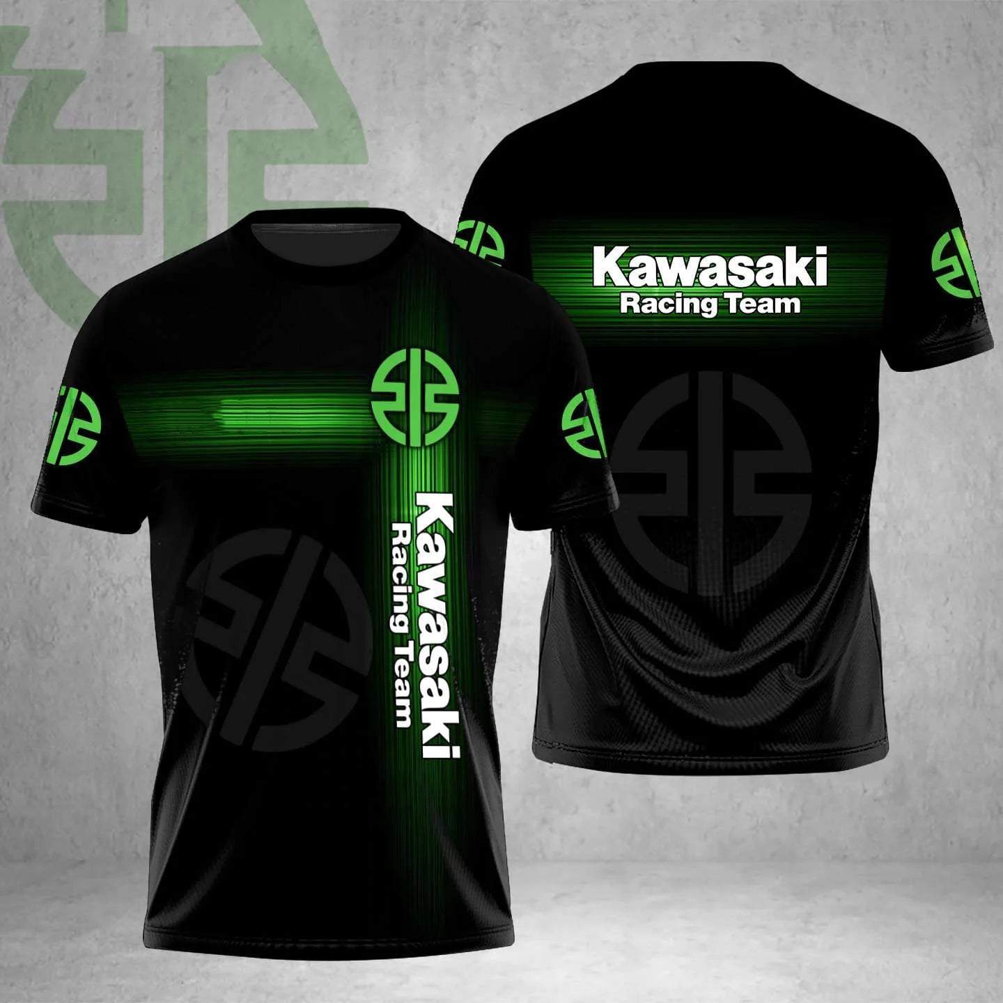2024 Summer New Men T Shirts Motorcycle Kawasaki Logo 3D Print Casual Short Sleeve Breathable T-shirt