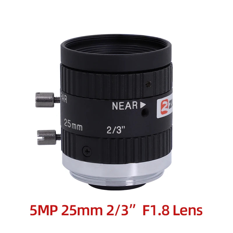 ZLKC 5MP C Mount 8mm 12mm 16mm 25mm 35mm 50mm Lens 2/3 Inch FA Machine Vision Industrial Camera Manual Iris Low Distortion F1.8