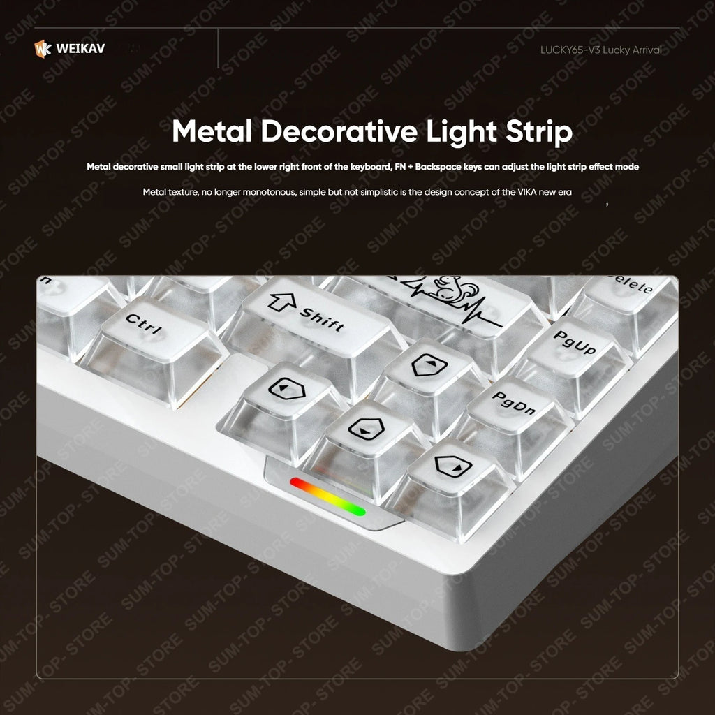 Weikav Lucky65 V3 Lucky65 V2 NUT65 Wireless Aluminum Mechanical Keyboard Kit 60% Bluetooth 2.4G Wired RGB Hotswap Gamer Keyboard