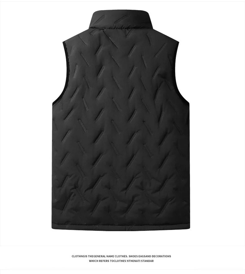 Men's Winter 1-3Pc Tracksuit Set Warm Thickened Jacket Pants Vest Matching 3pcs Fashion Casual Loose Fleece-Lined Outfit For Man