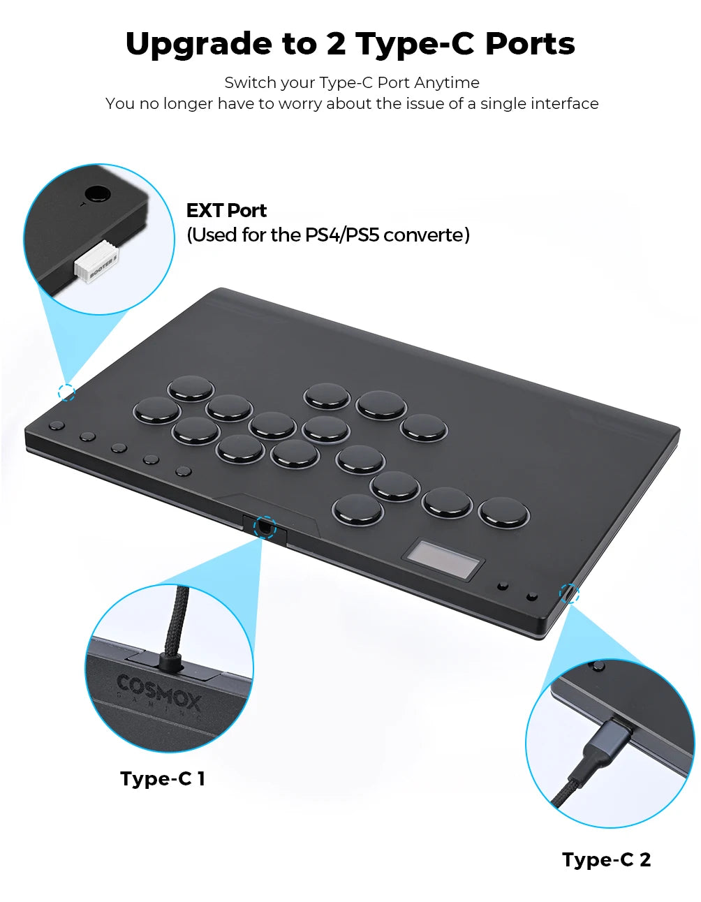 Haute42 M-Ultra Gen 2 Aluminium Alloy Leverless Hitbox Controller  For PC/ Ps4 / ps5/Steam Stickless Arcade Stick Controller