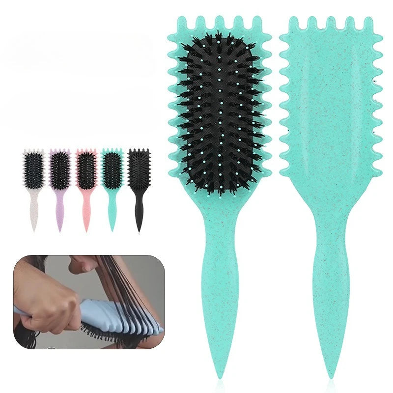 Salon Styling Curly Hair Styling Brush Curl Hair Brush for Combing and Shaping Men's and Women's Curls Reduce Pulling Tools