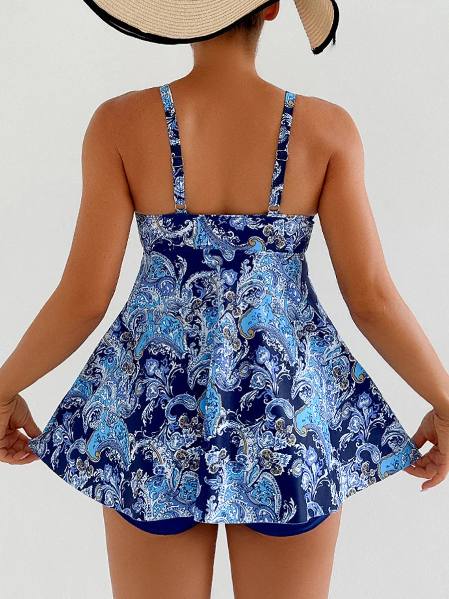 2026 Sexy Strappy Tankini Swimsuit Women High Waist Swimwear Female Beach Dress Bathing Swim Suit Swimming Beachwear Summer XXL