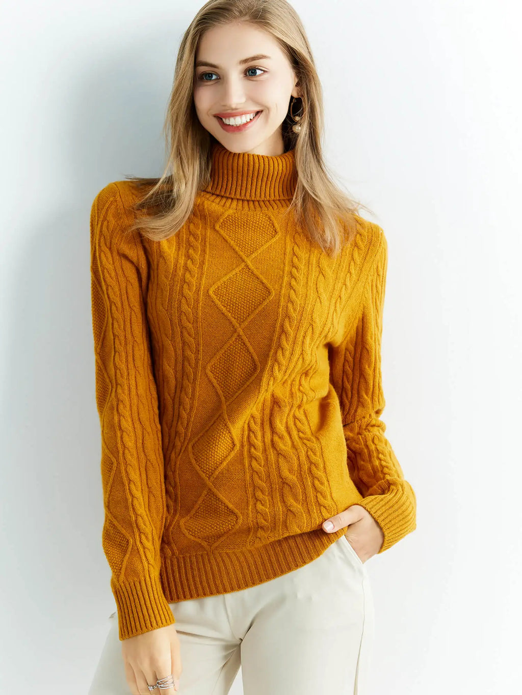 Cashmere Sweater Women Knitted Sweaters 100% Merino Wool Turtleneck Long-Sleeve Knit Pullover 2022 Winter Autumn Jumper Clothing