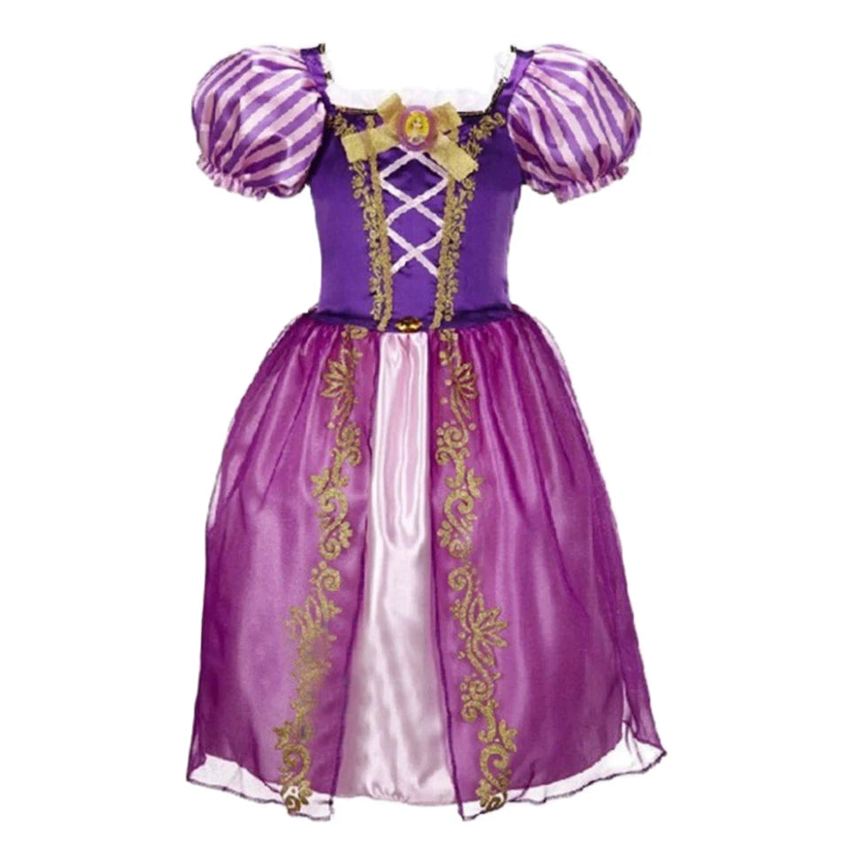 Summer Princess Costume Party Fancy Flower Vestido New 2025 Christmas Birthday Carnival Dress Up Rapunzal Belle Disguise Frock