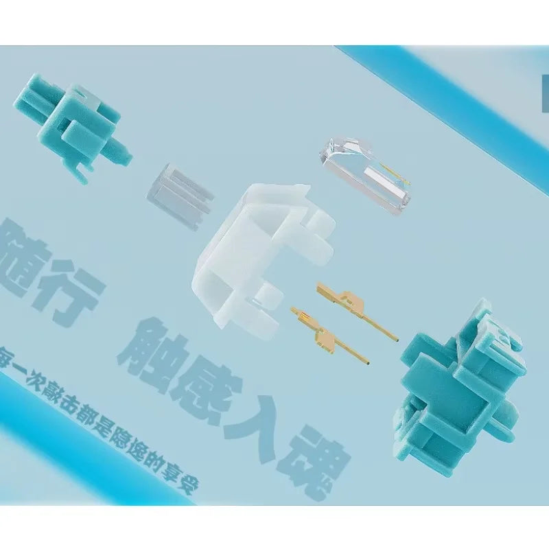 KTT Phantom Silent Keyboard Switch 45g 5pin Linear Mechanical keyboard Mute Switches Computer Accessories For Gaming And Office