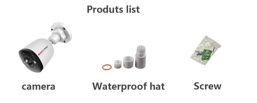 PoE IP Security Camera Outdoor with Audio 4K 5MP 4MP Surveillance Color Night Vision Fish eye ultra wide angle lens 1.6mm/2.8mm