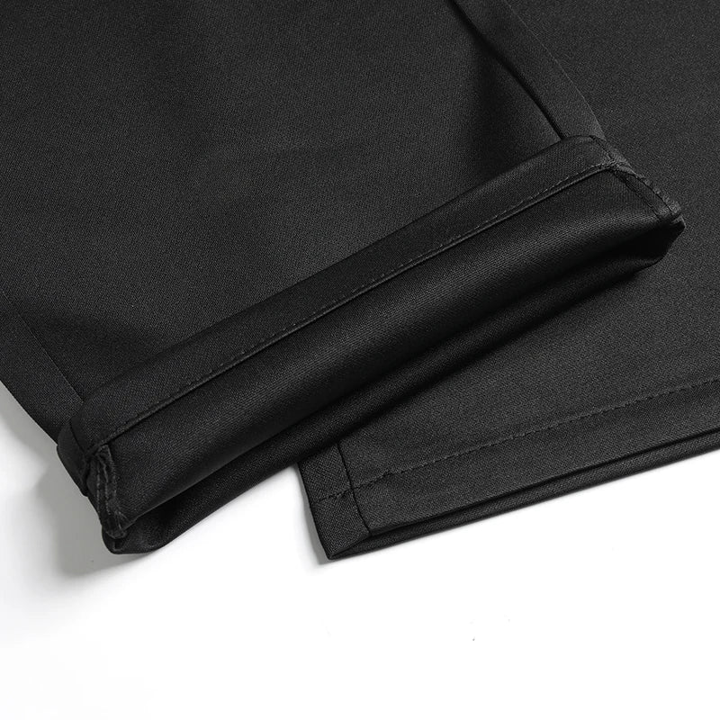 29-42 Men's Summer Pants Thin Straight Stretch Casual Pants with No Trace No Ironing Fabric Silky and Cool Feeling