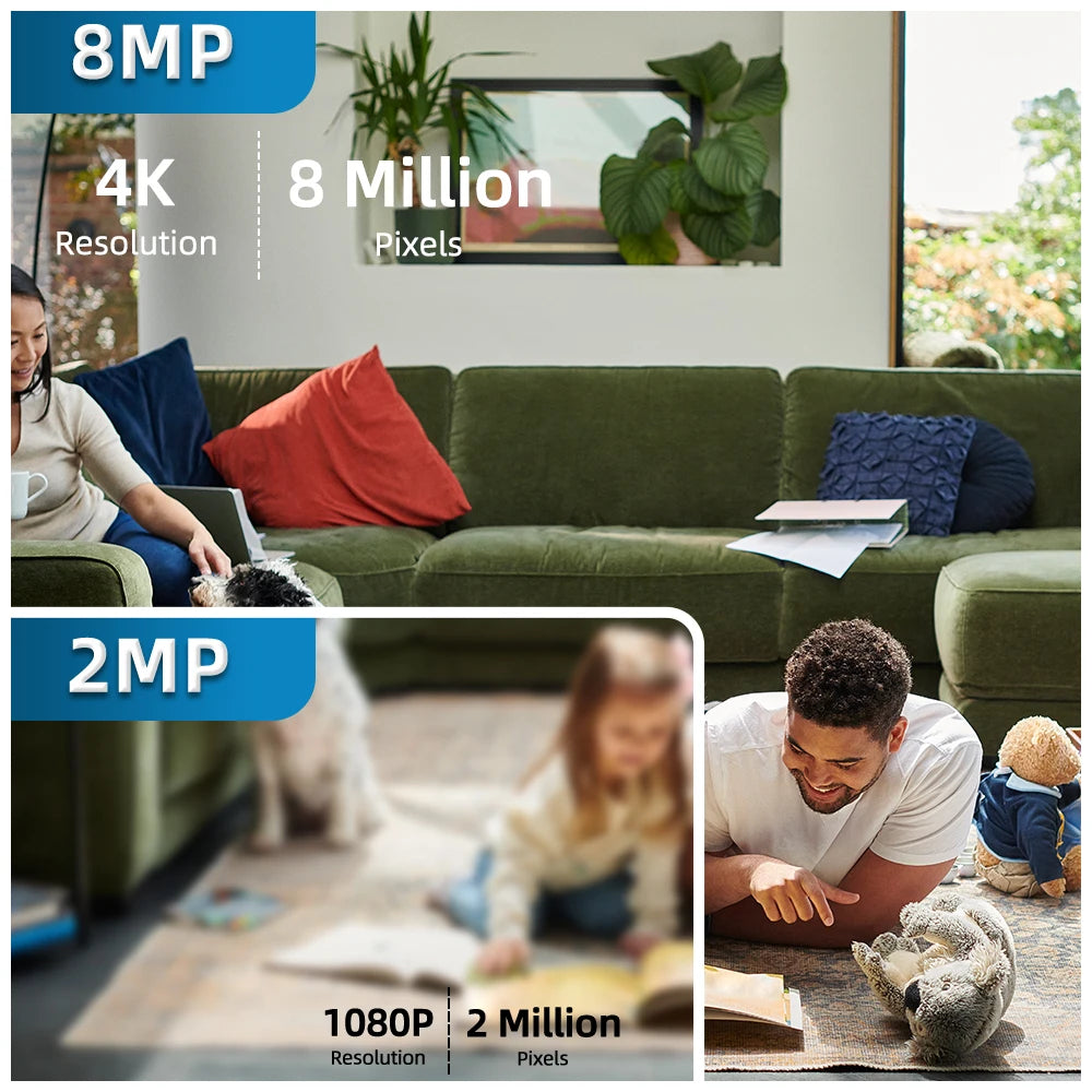 2.4G 1080P Cameras Wifi Video Surveillance IP Outdoor Security Protection Monitor 4.0X Zoom Home Wireless Track Alarm Waterproof