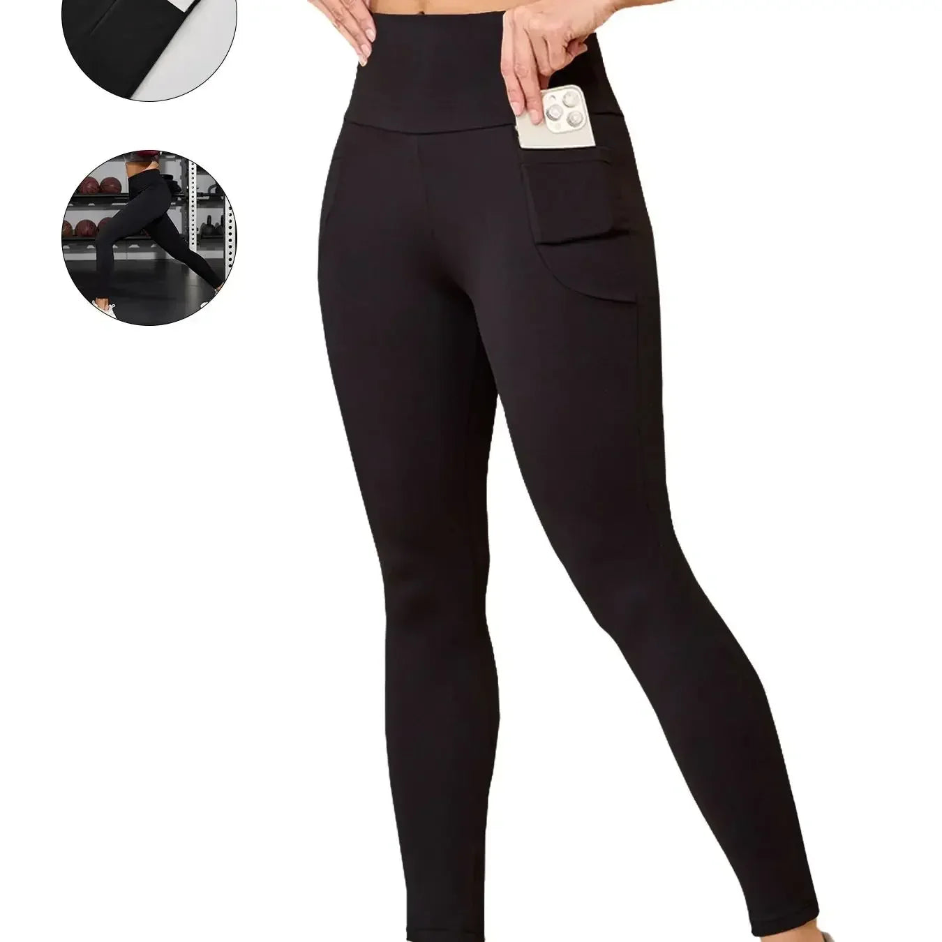Super Soft Sports Leggings With Pockets For Women High Waisted Workout Yoga Running Push Up Gym Fitness Tight Pants Women's