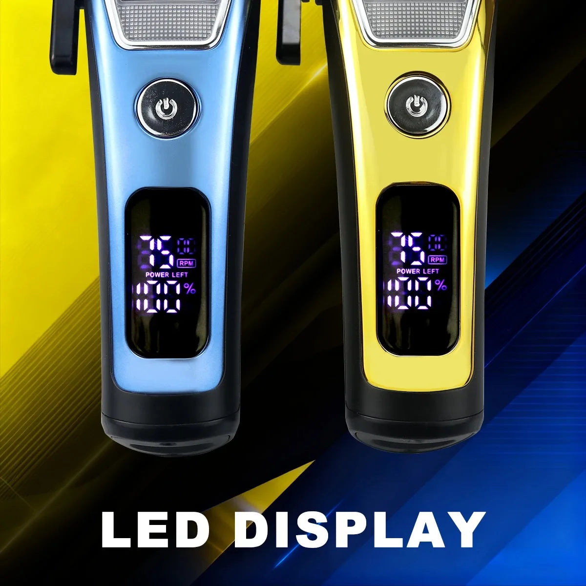 Kemei KM-1911 Professional Hair Clipper for Men DLC Blade External Rotor Brushless Motor with Base Charger LED Display Haircut